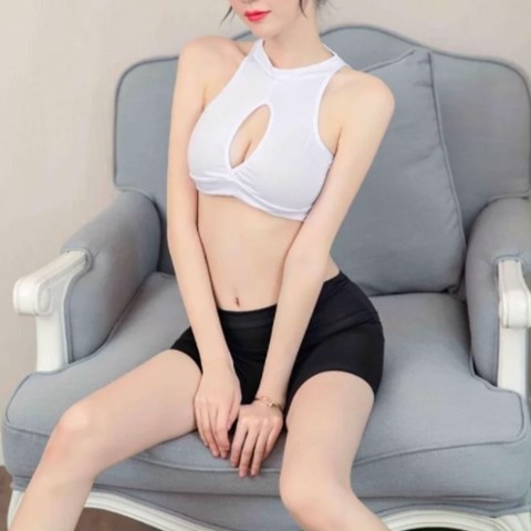 Thời trang sexy cosplay cô thư ký gợi cảm khoét ngực trắng TK06