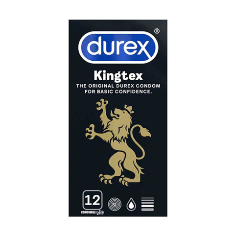Bao cao su Durex Kingtex - Size nhỏ 49mm ôm sát - Hộp 12 cái