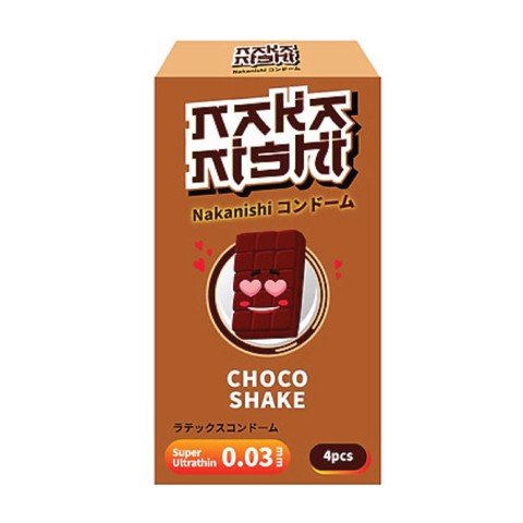 Bao cao su Nakanishi - Siêu mỏng 0.03mm - Hương chocolate - Hộp 4 cái