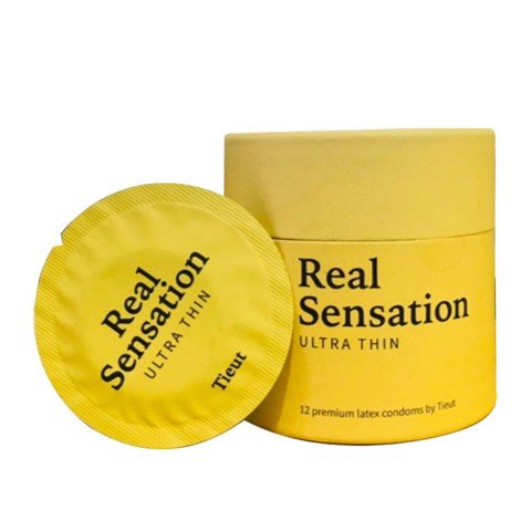 Bao cao su Real Sensation Ultra Thin - Siêu mỏng - Hộp 12 cái
