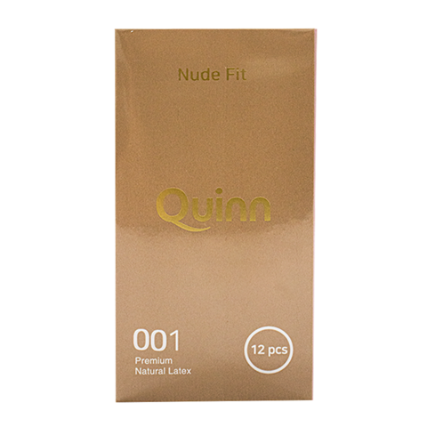 Bao cao su Quinn Nude Fit - Siêu mỏng chống tuột - Hộp 12 cái
