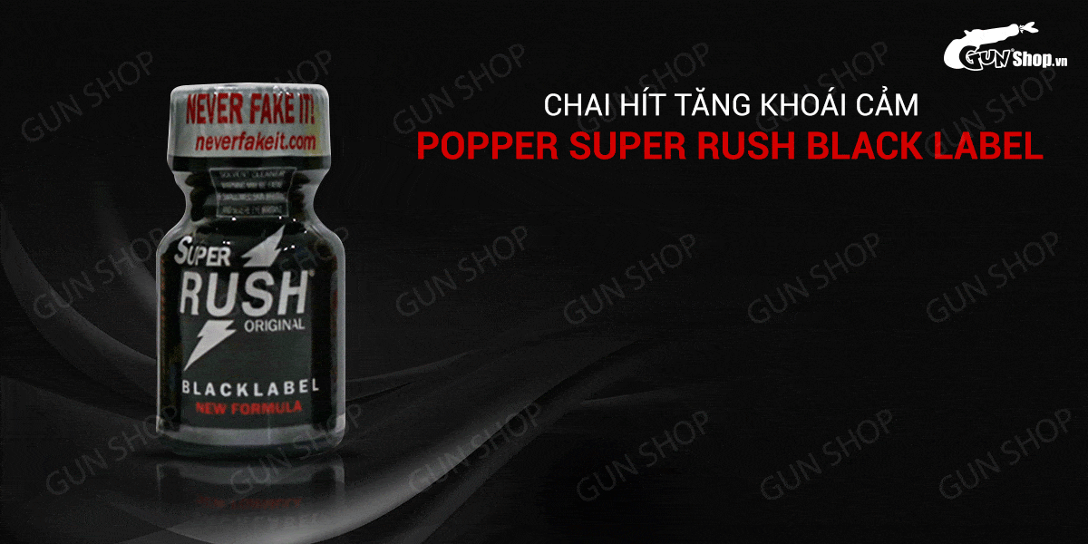 Chai hít tăng khoái cảm Popper Super Rush Black Label - Chai 10ml