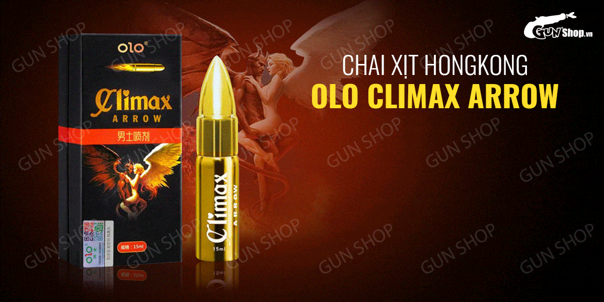 Chai xịt HongKong OLO Climax Arrow - Kéo dài thời gian - Chai 15ml