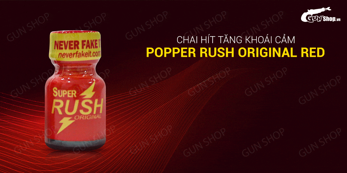 Chai hít tăng khoái cảm Popper Rush Original Red - Chai 10ml